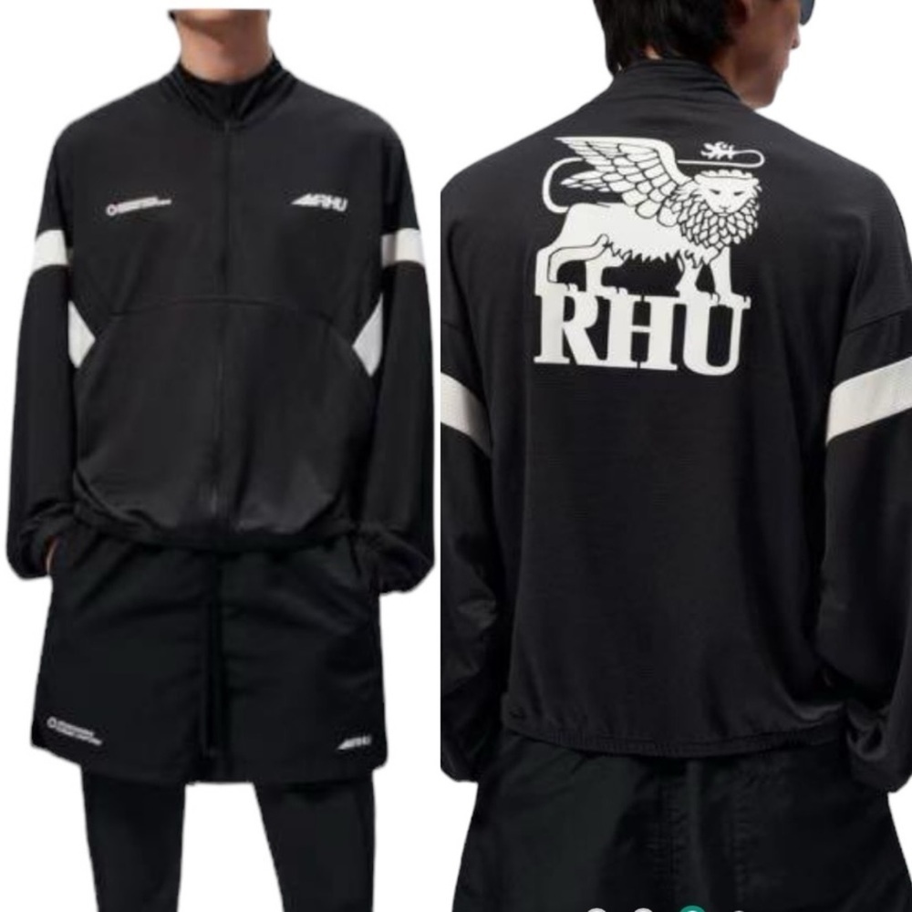 Zara x Rhuigi Rhude Textured‎ Sweatshirt Track Jacket